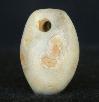 Kyra - Ancient Jasper Bead Pendant - 16.  9 Mm Long - Saharian Neolithic