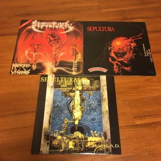 Sepultura Chaos A.  D.  /morbid Visions/beneath The Remain Lp Korea Ultra Rare