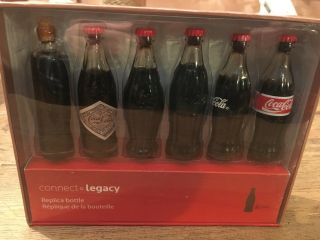 Evolution Of The Coca Cola Contour Bottle 1899 - 1986 Minitures