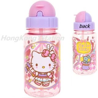 14oz Authentic Hello Kitty Bpa Tritan Kids Baby Water Bottle W/straw Sanrio