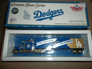 L A Dodgers Commemorative Toy Tractor Trailer Limited Edition 2001