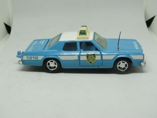 1979 Matchbox Superfast Plymouth Gran Fury Ny Police Car Lesney Rare Blue Light