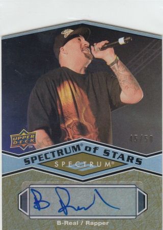 B - Real Cypress Hill /50 Auto 2009 Upper Deck Ud Spectrum Stars Die Cut Autograph