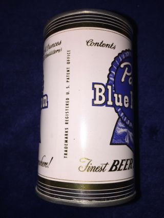 Vintage Collectible Promotional Pabst Blue Ribbon Beer Can 3 1/2” Tall Flat Top 2
