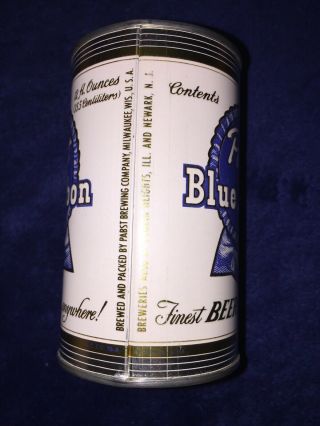 Vintage Collectible Promotional Pabst Blue Ribbon Beer Can 3 1/2” Tall Flat Top 4