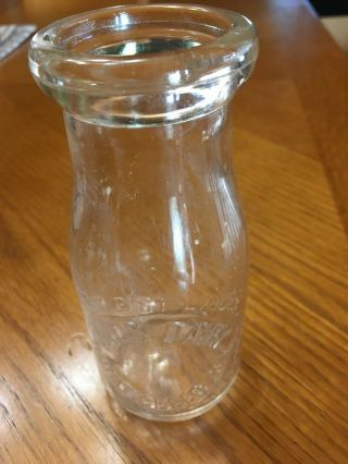 Monticello Ky.  Eads Dairy Embossed 1/2 Pint Milk Bottle