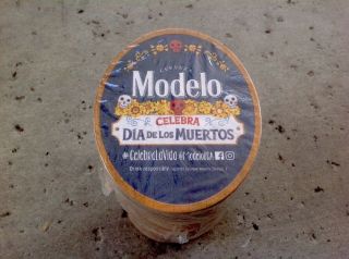 Modelo Dia Los Murtos Beer Coasters.  100 Pack.  Day Of The Dead |