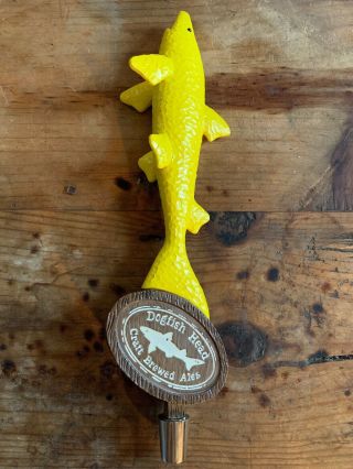 Dogfish Head Yellow Shark Beer Tap Handle - Craft Brewed Ale Out Of Box
