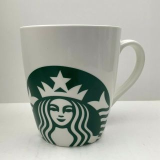 Rare Starbucks 46 Oz Coffee Mug 6.  5 Inches Tall Starbucks Logo Green And White