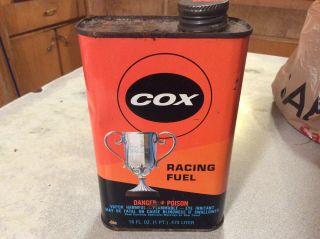 Vintage Cox Racing Fuel Tin Can