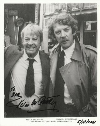Kevin Mccarthy 1914 - 2010 (invasion Of The Body Snatchers) Signed 10x8 Photo