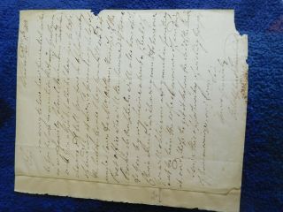 Prince Adolphus,  Son Of King George Iii Good Letter Signed