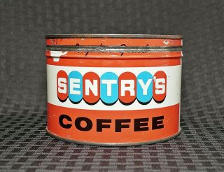 Rare Antique Coffee Tin Can Sentry 