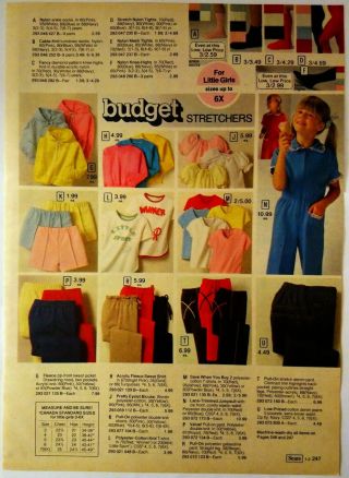 1981 Vintage Paper Print Ad Terry Jumpsuit Tights Socks Baby Doll Panties