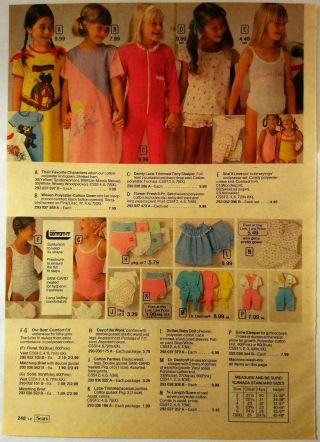 1981 Vintage PAPER PRINT AD Terry jumpsuit tights socks baby doll panties 2