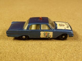 Old Vintage Lesney Matchbox 55 Ford Fairlane Police Car