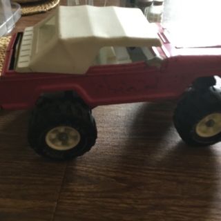 Vintage.  Pink Tonka Jeep With White Top.  Made In Usa