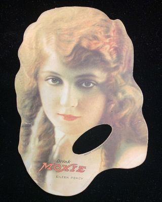 Circa 1916 Drink Moxie Soda Advertising Fan,  Actress Eileen Percy