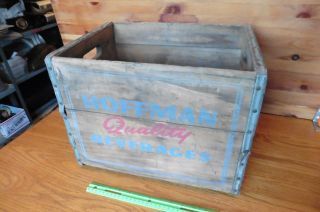 Hoffman Beverages Crate Wooden Box Vintage 1956 Box Nj Dairy Or Soda