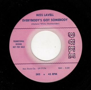 Northern Soul - Miss Lavell - Duke 382 - Everybody 