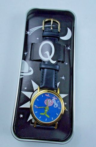 , / Quisp Cereal Wristwatch Tin Box Quaker Promo W/ Tags - 1996