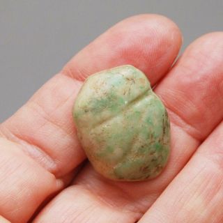 Pre - Columbian Jade Bead_pendant Shaped_costa Rica_ 19.  6 X 25 X 10.  1mm