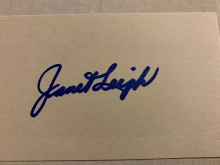 Janet Leigh Psycho Actress/singer/dancer/author Autograph Signature Signed Card