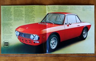 Lancia Fulvia 1600 Hf & Hf Lusso Brochure Prospekt,  1970