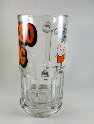 VTG Ziggy Glass Mug Tankard Beer Stein Macho Mug Glass 8 