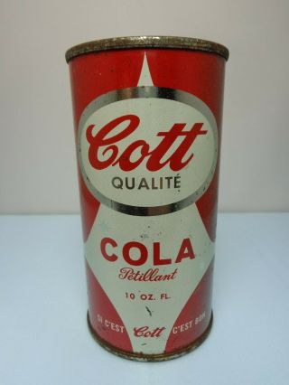 10oz.  Cott Sparkling Cola Flat Top Soda Pop Can Montreal,  Canada