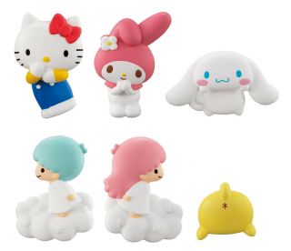 Sanrio Characters Figure Paper Clip Bandai Set Of 6 Hello Kitty Cinnamoroll Lala