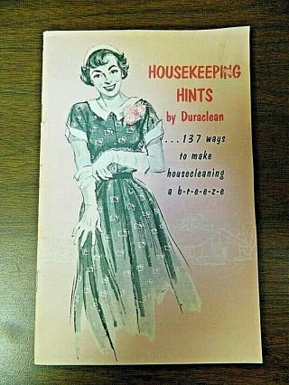 Vintage 1964 Housekeeping Hints Booklet By Duraclean