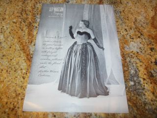 Orig Vintage 1948 H.  P.  Wasson Exclusive Howard Greer Gown Dress Fashion Print Ad