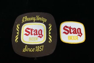 Advertising Beer Patch X 2 Stag Large Size And Small