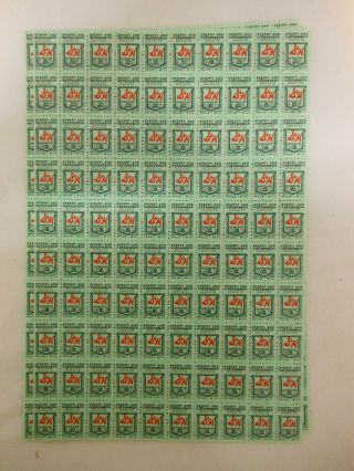 Vtg 60 - 70s S&h Green Stamps 5 Full Sheets Gift Saver 500 Stamps