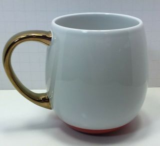 Threshold Stoneware White w Gold Handle Christmas Coffee/Tea Mug 17.  5oz 4