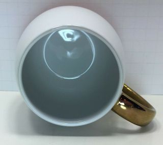 Threshold Stoneware White w Gold Handle Christmas Coffee/Tea Mug 17.  5oz 5