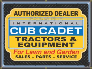 International Cub Cadet Lawn Garden Tractors Banner Sign Art Mural 4 