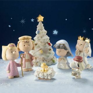 Lenox Peanuts The Christmas Pageant Nativity Scene Christmas Figurine Set Of 7