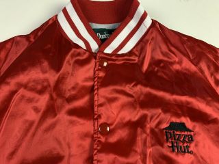 Pizza Hut Unisex Large Red Windbreaker Jacket Made In The Usa Snap Button