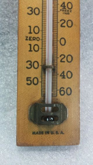 Vintage Advertising Wood Thermometer loyal Order of Moose 400 Aurora Illinois 2