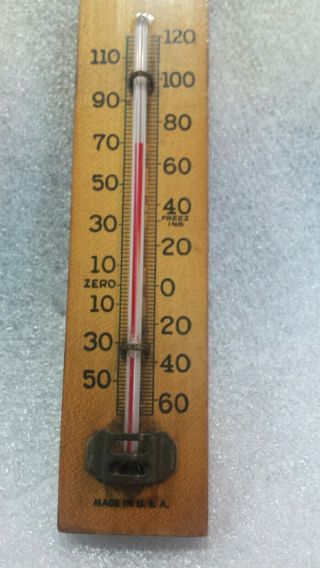 Vintage Advertising Wood Thermometer loyal Order of Moose 400 Aurora Illinois 4