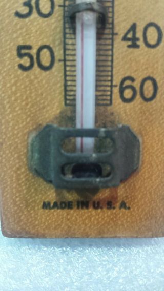 Vintage Advertising Wood Thermometer loyal Order of Moose 400 Aurora Illinois 5