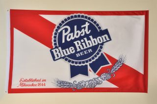 Pbr Pabst Blue Ribbon Banner Flag 3 