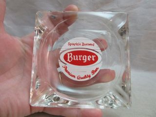Rare Vintage Burger Beer Advertising Ashtray.  Sparkle Brewed