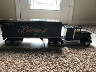 Vintage Nylint Simmons Beautyrest Semi Truck And Trailer Frightliner Truck