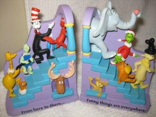 Hallmark Dr.  Seuss Robert Chad Designed " The Ends " Le 6.  5 " High Bookends