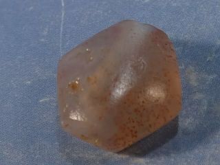 Ancient And Rare Pink Chalcedony Agate Bead Lenticular Shape 10.  3 By 10.  1 Mm
