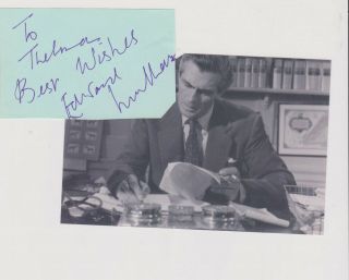 James Bond - Edward Underdown (marshall In Thunderball) & Polly Bergen Signed Page