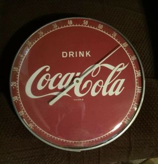 Vintage Antique Coca Cola Thermometer Sign
